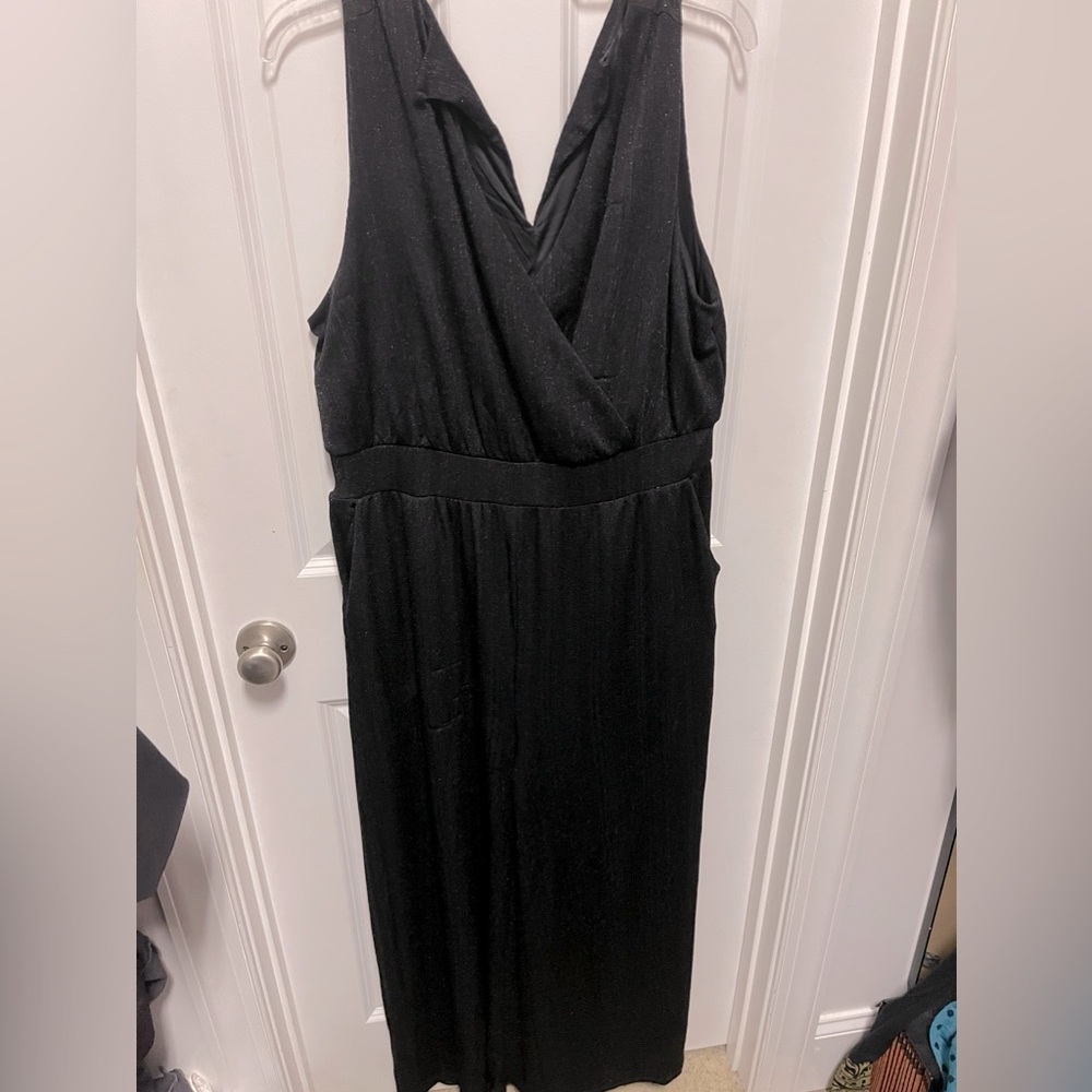 Black sparkly jumpsuit TORRID size 14-16